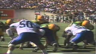 Oregon QB Bill Musgrave runs for a touchdown vs. BYU 9-29-1990