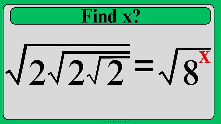 Nice Square Root Math Simplification | Find the Value of X
