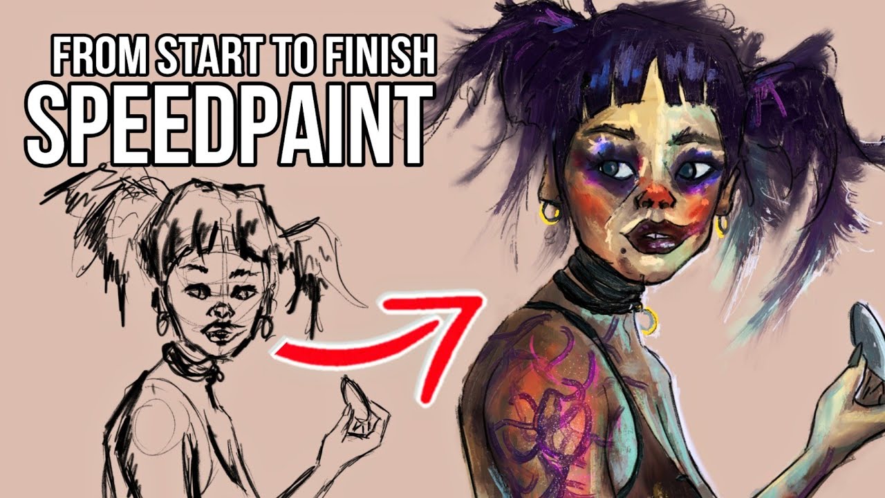 SPEEDPAİNT | Love, Death & Robots Fan Art  Drawing | Oil Painting Brushes in Digital 