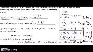 6.3 Sampling Distributions and Estimators Guided Examples