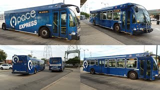Pace Bus ElDorado National Axess BRT's 6729 On Rt 626, 6417 On Rt 250 & 6479 "Not in Service"
