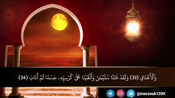 (كتاب أنزلناه إليك مبارك ليدبروا آياته) عشائية الثلاثاء ١٩-٨-١٤٤٣هـالقارئ مرزوق الأحمد سورة ص