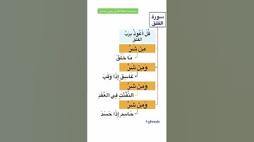 سورة الفلق خريطة ذهنيه مساعدة حفظ القران بدون نسيان #اكسبلور