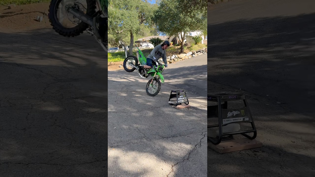 Nose Wheelie onto Stand Axell Hodges