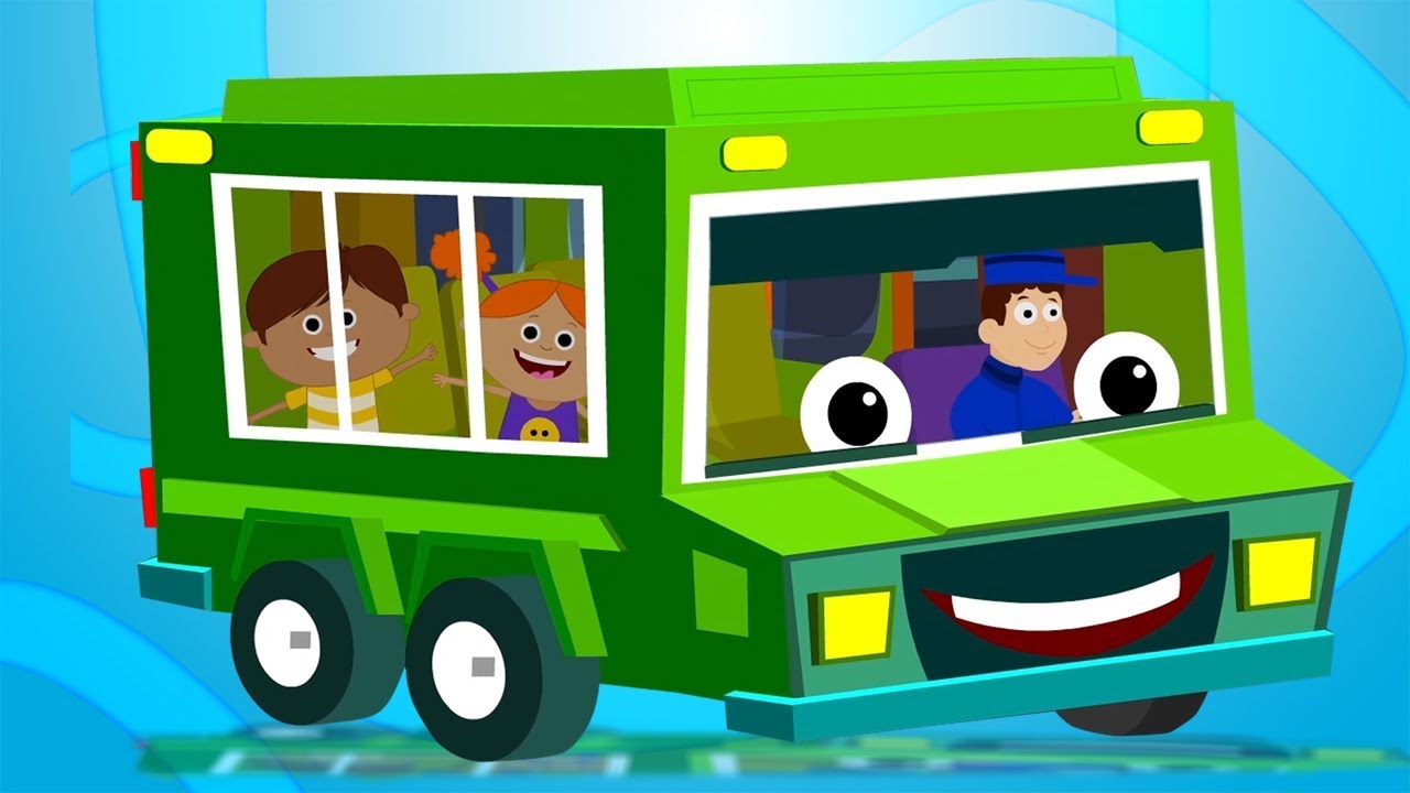 Rodas no ônibus  rima pré-escolar  Canções infantis  Toddlers Kids Rhymes  Wheels On The Bus