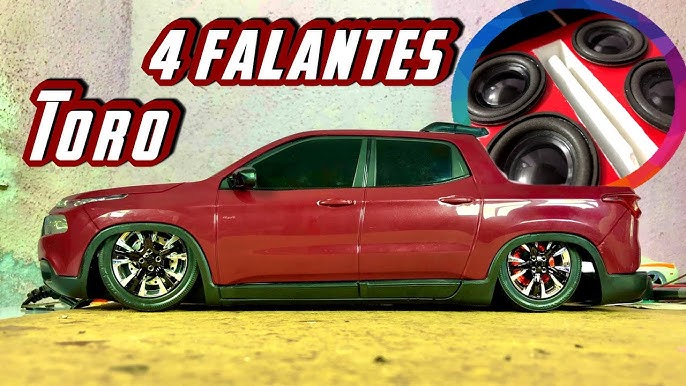 Fiat Toro com Mini Paredão 4 Graves 4x alto falantes 5w cada