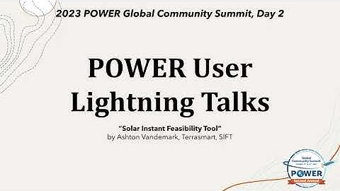 2023 POWER GloCo, Day 2:  User Lightning Talks, Ashton Vandemark from Terrasmart