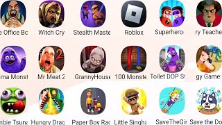 Witch Cry,Granny House, Mr Meat 2,Zombile Tsunami, Roblox, Grima Monster,Little Singham