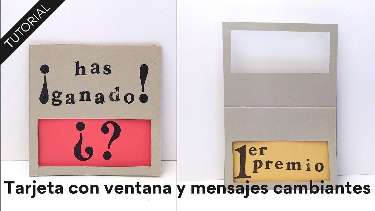 Tutorial: Tarjeta con ventana y mensajes cambiantes 🤩 SÚPER FÁCIL ❤️