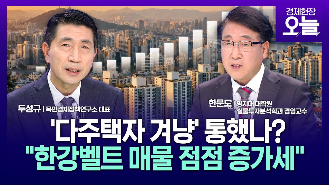 [집중진단] 李대통령 '다주택자 겨냥' 통했나?…한강벨트 중심 서울 매물 증가세 #한문도 #두성규