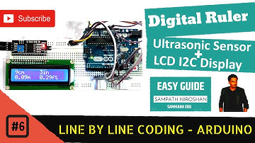 Ultrasonic Sensor HCSR-04 & I2C LCD 16×2