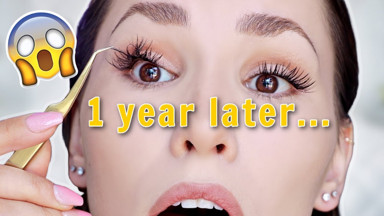 PULLING OFF MY LASH EXTENSIONS AFTER 1 YEAR OF WEAR 🤯😳