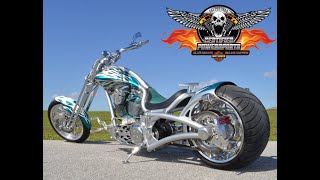 *** SOLD *** 2010 BOURGET BIKE WORKS PYTHON SUPER STRETCH LIMO SPRINGER 330 REAR TIRE CHOPPER