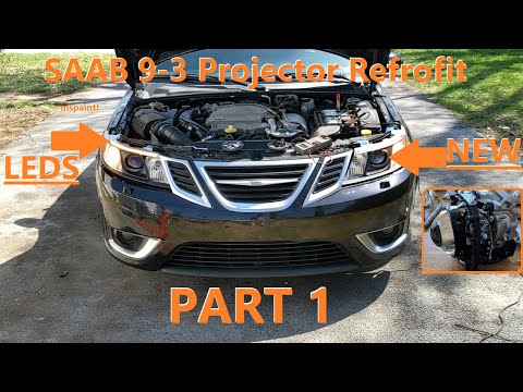 Headlamp Removal: Part 1 SAAB 9-3 Headlight Retrofit | AnotherSAABChannel