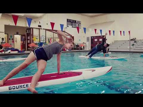 Indoor SUP Yoga at Riverton Pool in Portland, Maine