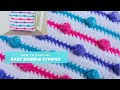 CROCHET easy Bobble Stripes / Pillow Cover / Blanket