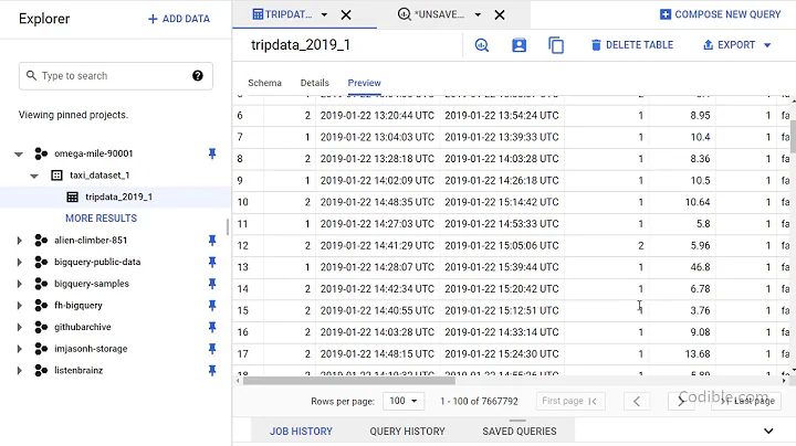 Import files from Google Storage into Google BigQuery and write queries