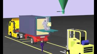 FulFiller off load and truck departs