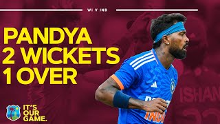 2 Wickets in 1 Over | Hardik Pandya Strike Twice With New Ball | West Indies v India 2nd T20I