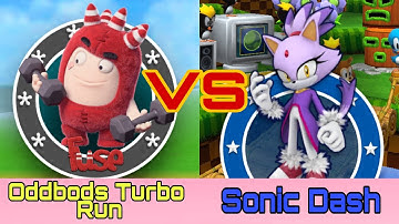 Fuse vs Blaze | Oddbods Turbo Run vs Sonic Dash | Gameplay | Games Walkthrough