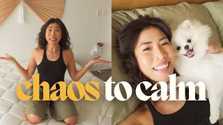 transforming my bedroom from stress-inducing → nervous system calming (ft. silk and snow mattress)
