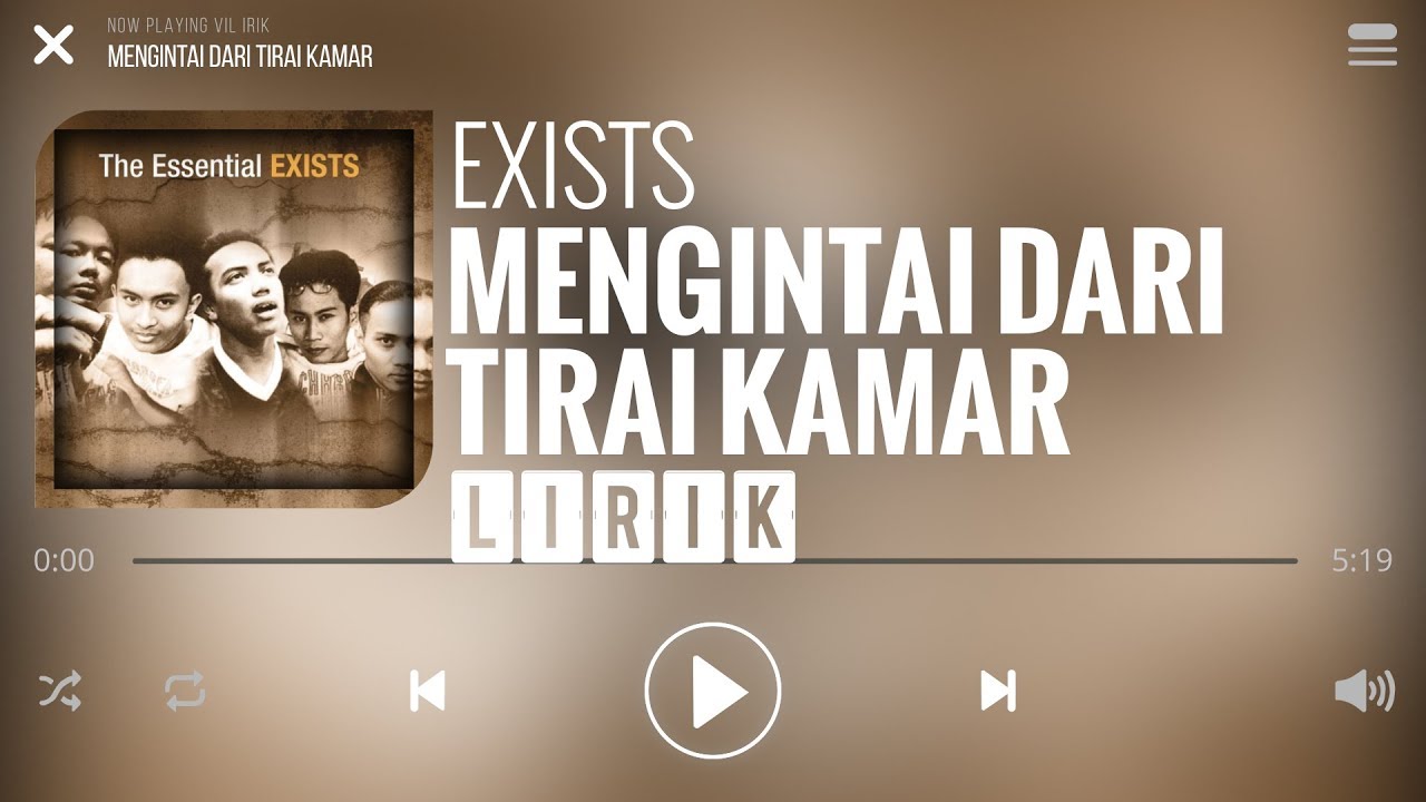 lirik lagu mengintai dari tirai kamar