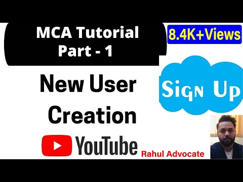MCA tutorial Part-1 | Create user Id on MCA | New user creation on MCA