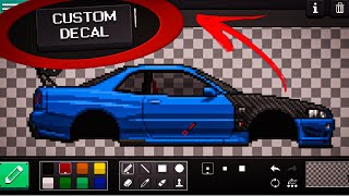 Pixel Car Racer - HOW TO MAKE CUSTOM DECALS! ( The painting tool ) screenshot 5