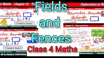 Fields and Fences CLASS 4 MATHS #nmcreativelearning#drrukmanisharma #NCERTSOLUTIONS#fieldsandfences