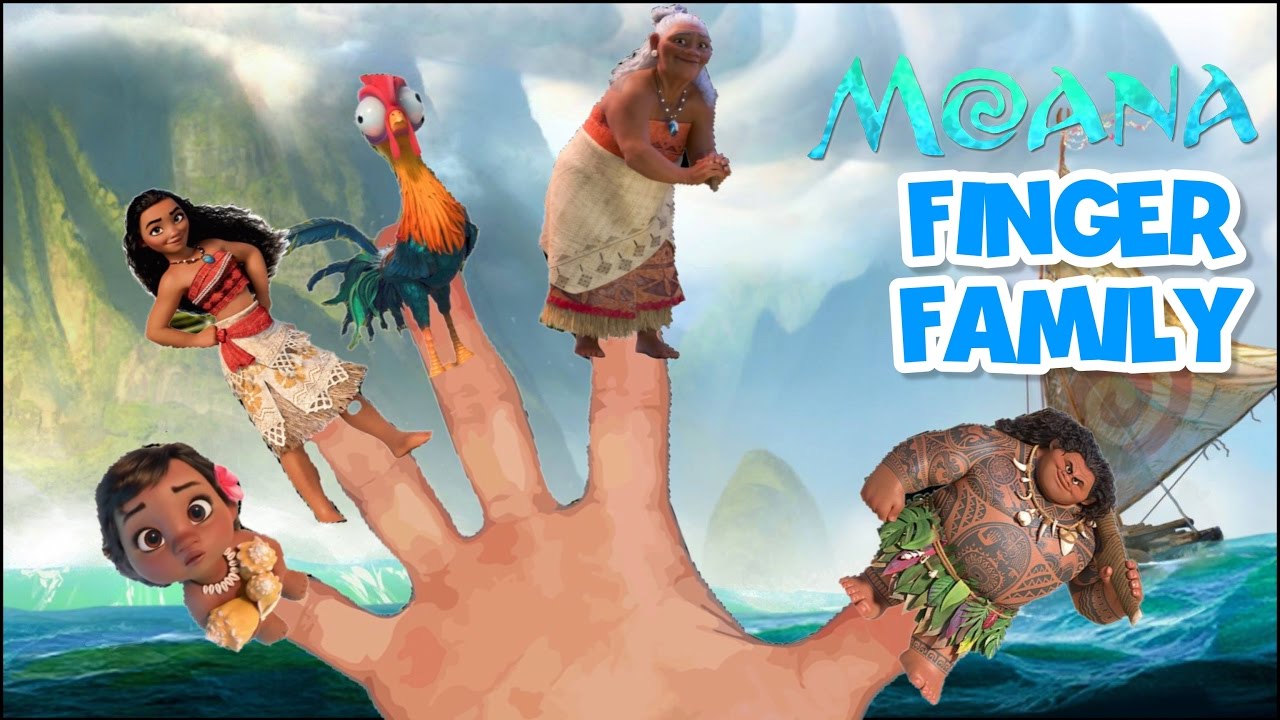 Disney Moana Finger Family Song Nursery Rhymes Video for Kids and