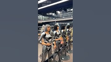 Ai beautiful girl robot in dance party 🥳 #shortsfeed #shorts #robot #robots #robotics #airobot