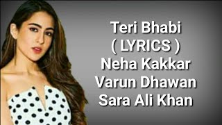 Teri Bhabhi ( LYRICS ) Coolie No.1| Varun Dhawan, Sara Ali Khan | Javed - Mohsin Ft. Dev N & Neha K