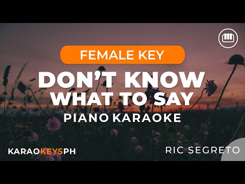 Video thumbnail for Don't Know What To Say - Ric Segreto