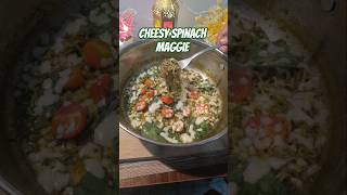 Cheesy spinach maggie #food #shorts