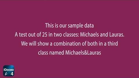 Calculations: Merging columns from different classes and different students in iDoceo