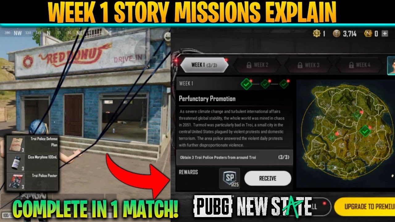 Easily Complete Pubg New State Week 1 Story Missions | Complete Week 1 Story Missions In 1 Match