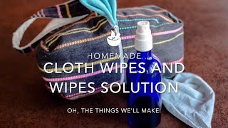 Make Your Own Recycled Cloth Wipes with a Homemade Cloth Wipe Solution!