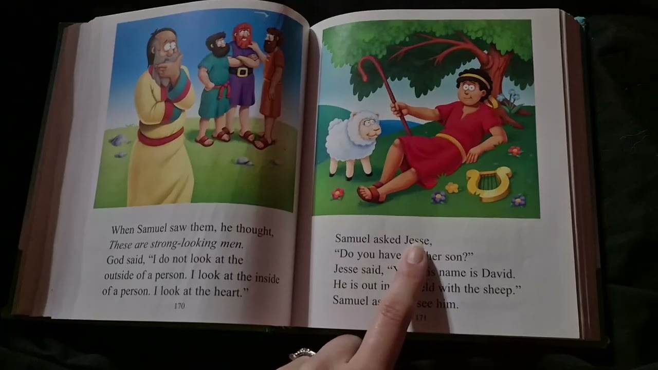 Read along kid's Bible!!! 1 Samuel!! King David is chosen! 
