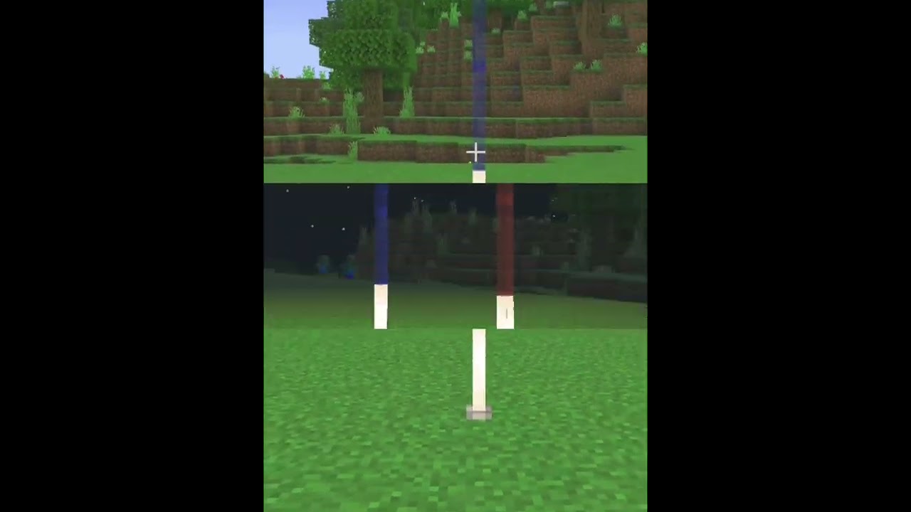 Colorful lightning rod in minecraft. 