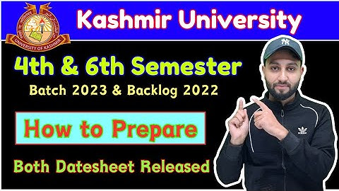 Datesheet  and How to Prepare BG 4th Sem Batch 2023 Regular & Backlog - 6th Sem Batch 2020 KU