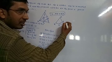 D is the midpoint of side BC of a triangle ABC  AD is bisected