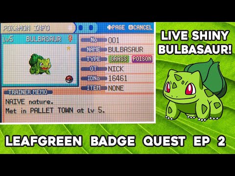 3] Got my shiny Bulbasaur in LeafGreen today after 690 Soft Resets