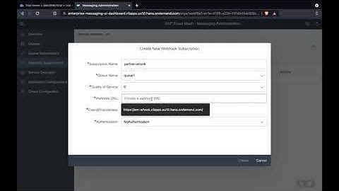 SAP Event Mesh webhook