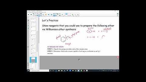 Chapter 13 Lesson 2 Preparation of Ethers and Reactions of Ethers