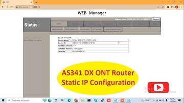 AS341 DX ONT Router Static IP Configuration simple step