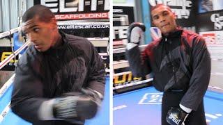 CONOR BENN THROWS ABSOLUTE BOMBS AND SHOWS OFF HIS DANCE MOVES IN PAD WORKOUT WITH TRAINER TONY SIMS
