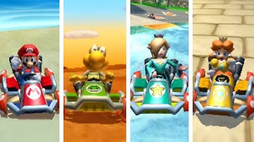 Mario Kart 7 - All Characters Winning Animations (2nd Place)