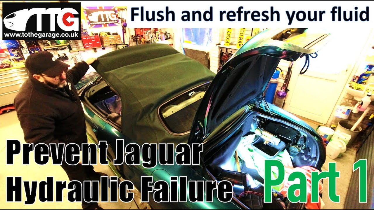 Jaguar hydraulic failure?  Green Shower prevention Full fluid flush part 1