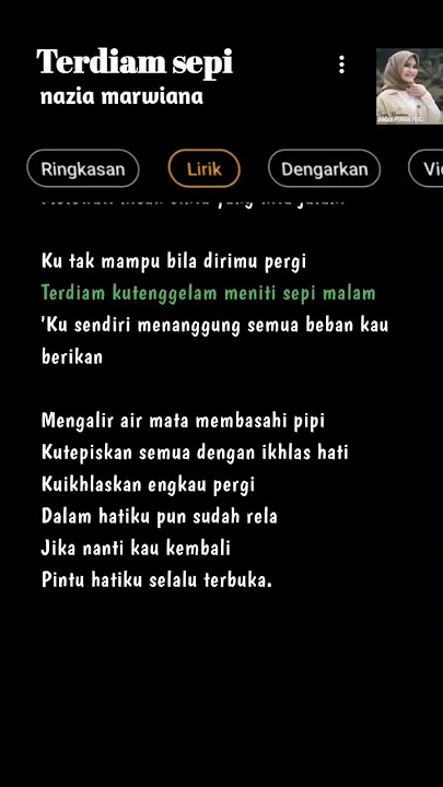 lirik lagu sad viral tiktok || terdiam sepi || #shorts #shortvideo #fypshorts