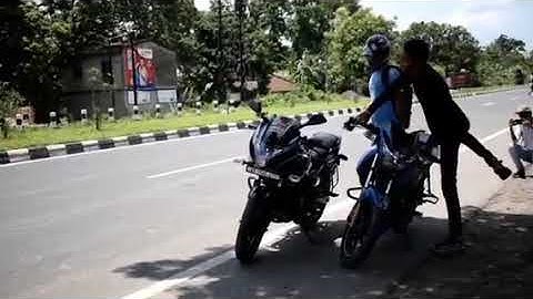 Apache rtr 180 vs pulsar 220f drag race